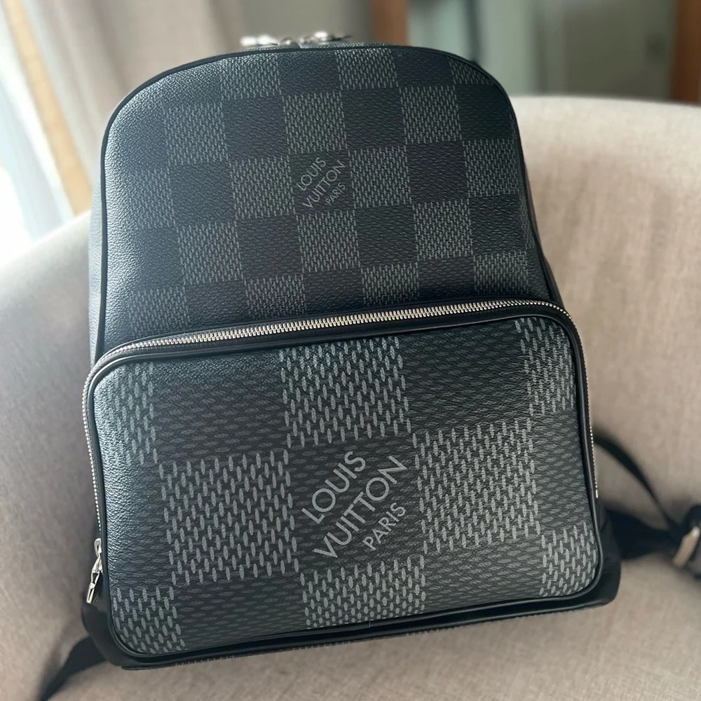 Louis Vuitton Black Damier Graphite Canvas Backpack